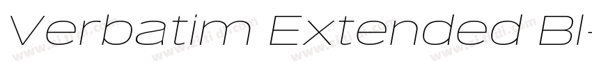 Verbatim Extended Bl字体转换 Verbatim Extended Bl字体转换